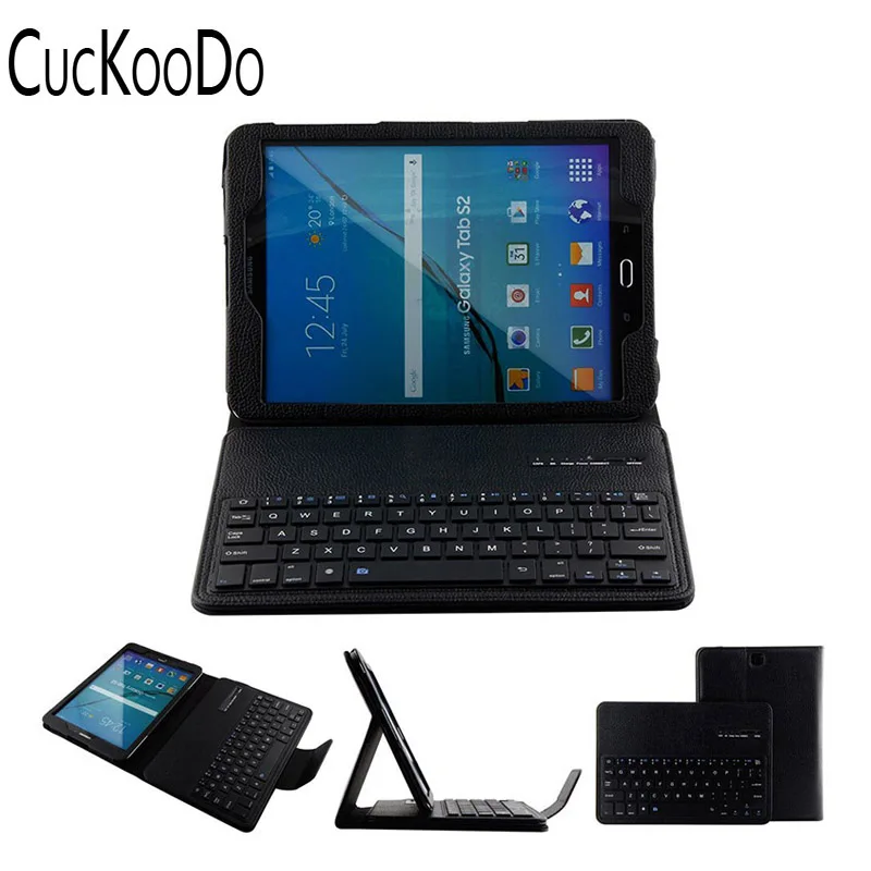 CucKooDo ультратонкий съемный кожаный чехол с Bluetooth клавиатурой для Samsung Tab S2 9 7