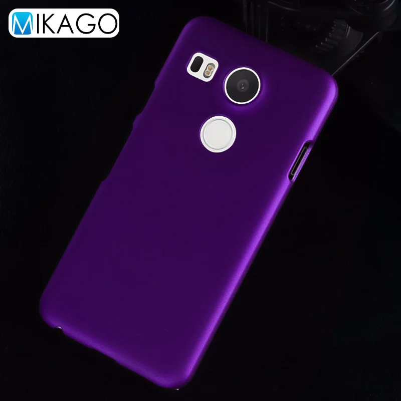 Матовая Пластик Coque 5.2For Nexus 5X чехол для Lg Google Nexus 5X H791 H790 телефона чехол-лента на заднюю панель - Цвет: purple