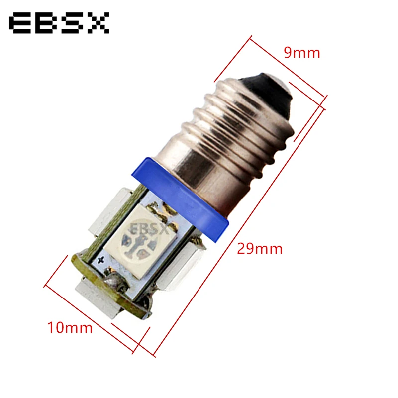 EBSX! 10 шт. винтовая Светодиодная лампа 24 В E10 5 SMD 5050 автомобильный маркер с