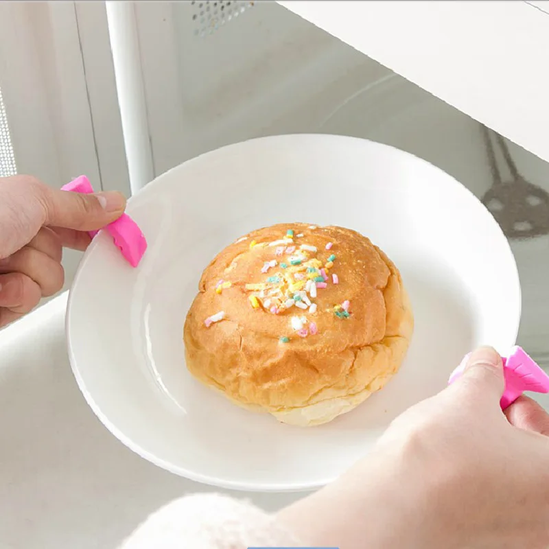 2 шт. пара анти-горячие зажимы для кухни креативная противоскальзывающая