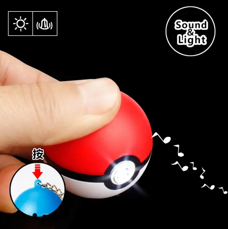 Брелок для ключей Покемон игра Пикачу светодиодный брелок Pokeball Ball сумка брелоки аниме милый брелок для ключей на детей косплей игрушки подарки