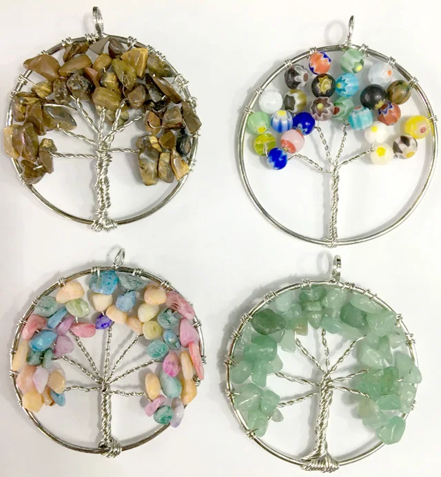 Вечное Древо жизни обрушенная подвеска с бусинами из камней 7 Чакр бисера