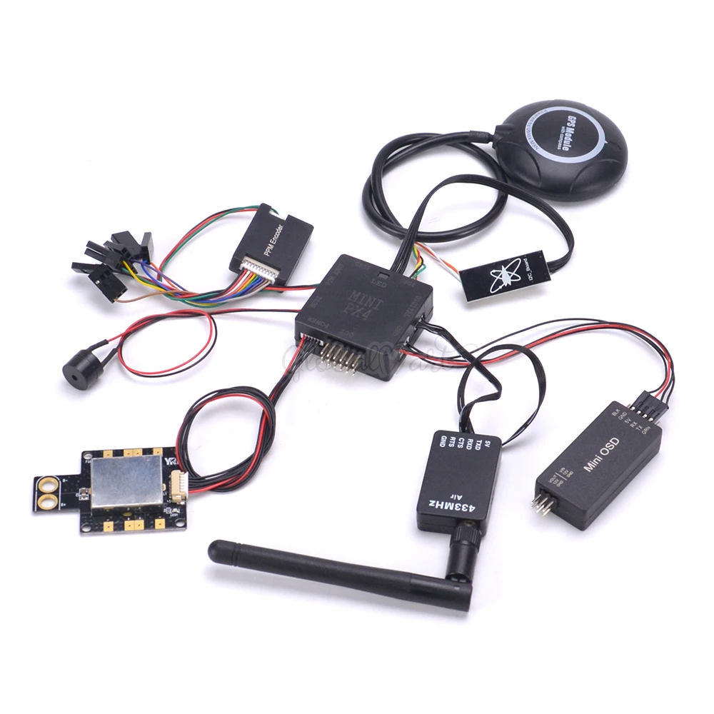 Мини Pixhawk PX4 PIX 2.4.8 автопилот Pixhawk 2.4.8 32 бит Контроллер полета M8N gps 433 МГц 915 МГц телеметрический модуль питания IEC PPM