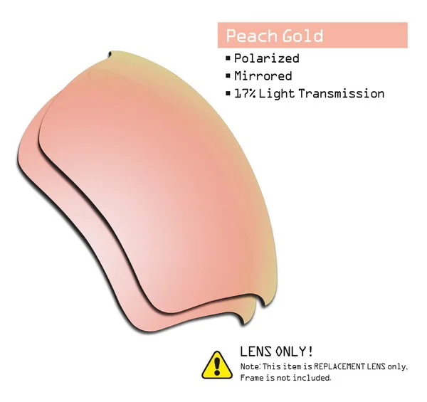 Peach Gold SmartVLT поляризованные Сменные линзы для солнцезащитных очков в стиле полукуртки Окли 2,0 XL-несколько вариантов - Цвет линз: Peach Gold