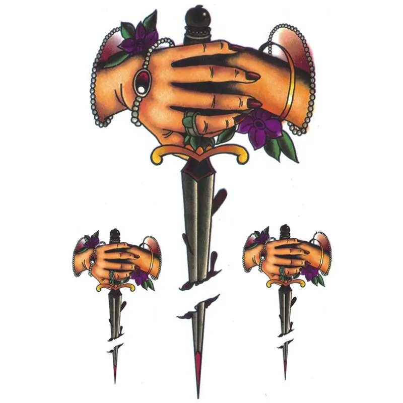 3D флэш мультфильм рука татуировки Лев корона король водонепроницаемый временные