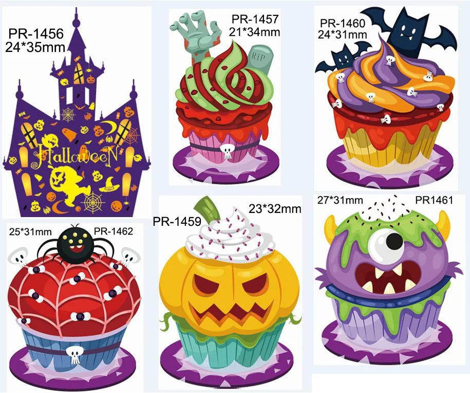 Каваи мультфильм Хэллоуин фигурка украшение дома плоский задний полимер для