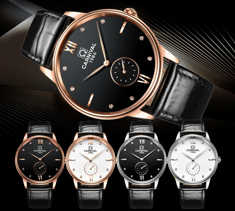 Роскошные карнавальные часы с большим циферблатом ультратонкие