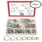 60 шт.кор. разные размеры 8-38 мм хомут из нержавеющей стали Хомут для шланга набор из нержавеющей стали зажим для автомобильных труб фиксированный инструмент