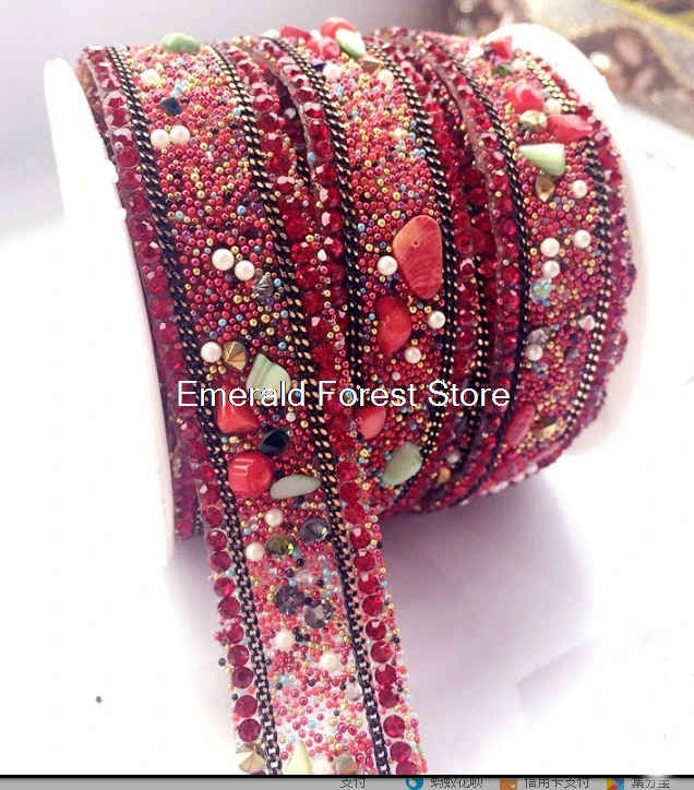 

2018 new accessories red red dark red diamond lace