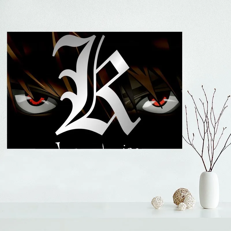 Горячая Распродажа на заказ парусиновый постер с надписью Death Note домашний декор