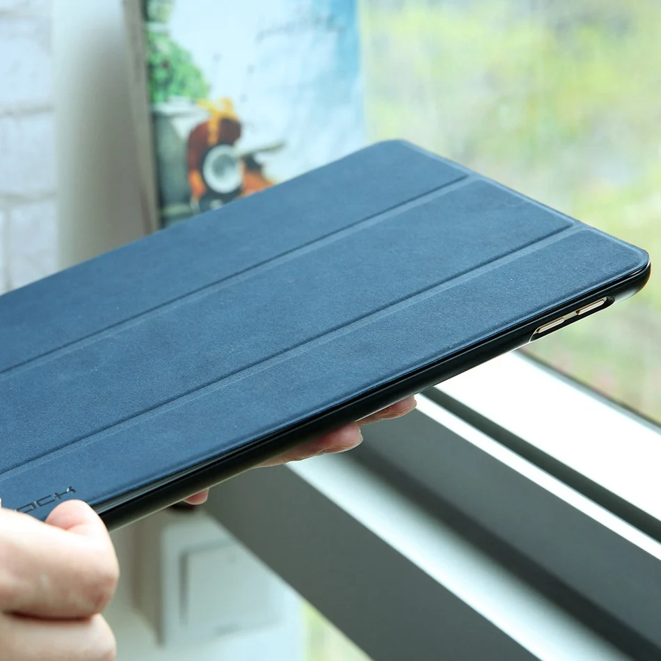 Кожаный чехол-подставка для iPad 9,7 pro 10,5 12,9 дюймов, ROCK Авто спящий Пробуждение магнитный держатель Защитная оболочка для iPad