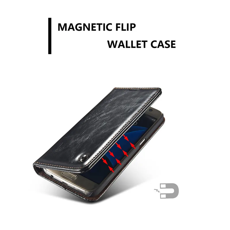 Для Samsung S8 Кожаный чехол плюс роскошный Магнитный флип для Galaxy Plus S9 S7 edge|case for samsung