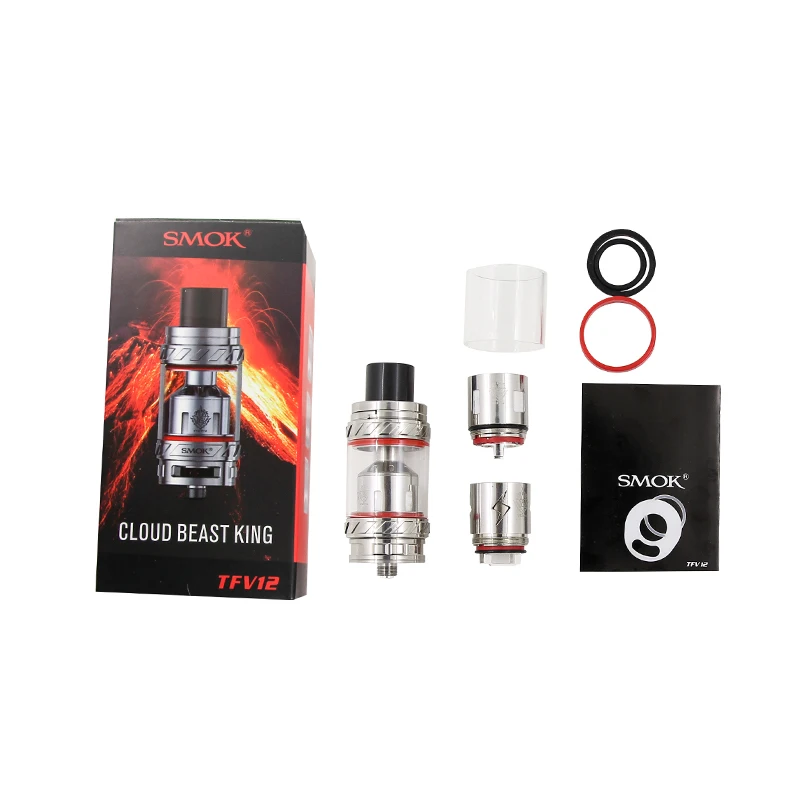 Original Smok TFV12 6ml Atomizer Q4 Coil X4 T12 Coils 510 350w Fit GX350 G-priv Cloud Beast King Tank Electronic Cigarette Vape |
