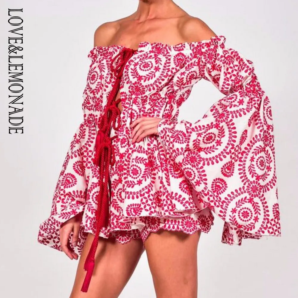 Love & Lemonade красное плечо вышивка хлопок тканевое покрытие LM0352|coats coats|shoulder coatsexy coat |