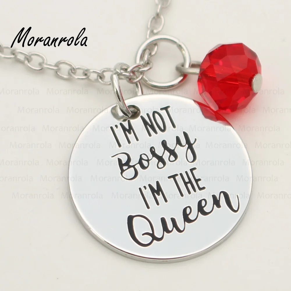 Новое arried &quotI am not bossy I the queen&quot медное Серебряное ожерелье и брелок шарм