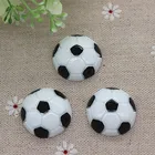10 шт., 24 мм, милые полимерные спортивные шарики для футбола, украшения с плоским основанием, аксессуары для скрапбукинга, рукоделия