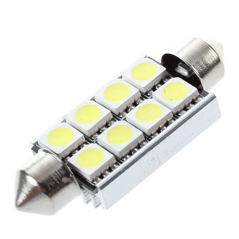 10 х гирлянда C5W 8 SMD 5050 светодиодный 42 мм белый интерьер can-шины свет лампы |