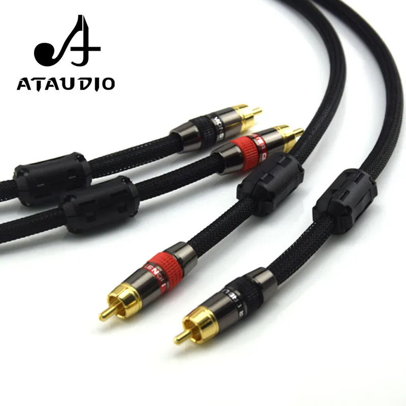Кабель ATAUDIO Hifi rca высокой чистоты 4N бескислородные медные аудиосигнальные линии