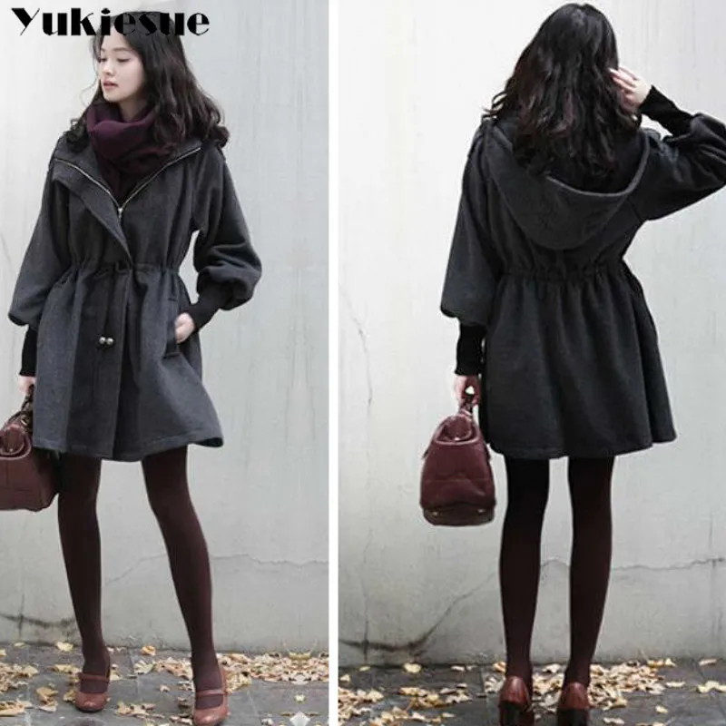 Женское зимнее пальто с капюшоном осенняя плотная верхняя одежда весенние