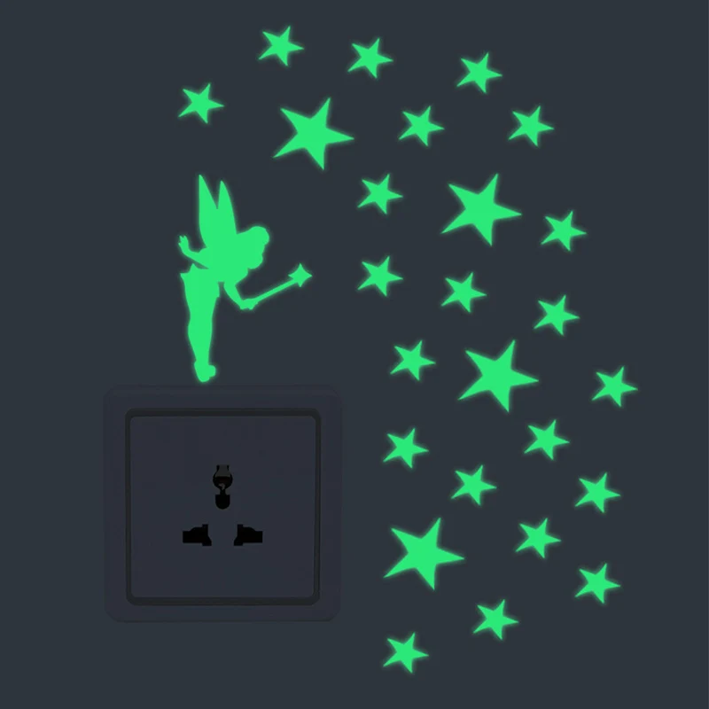 1 шт. флуоресцентная резная подсветка для спальни ванной гостиной|Наклейки на