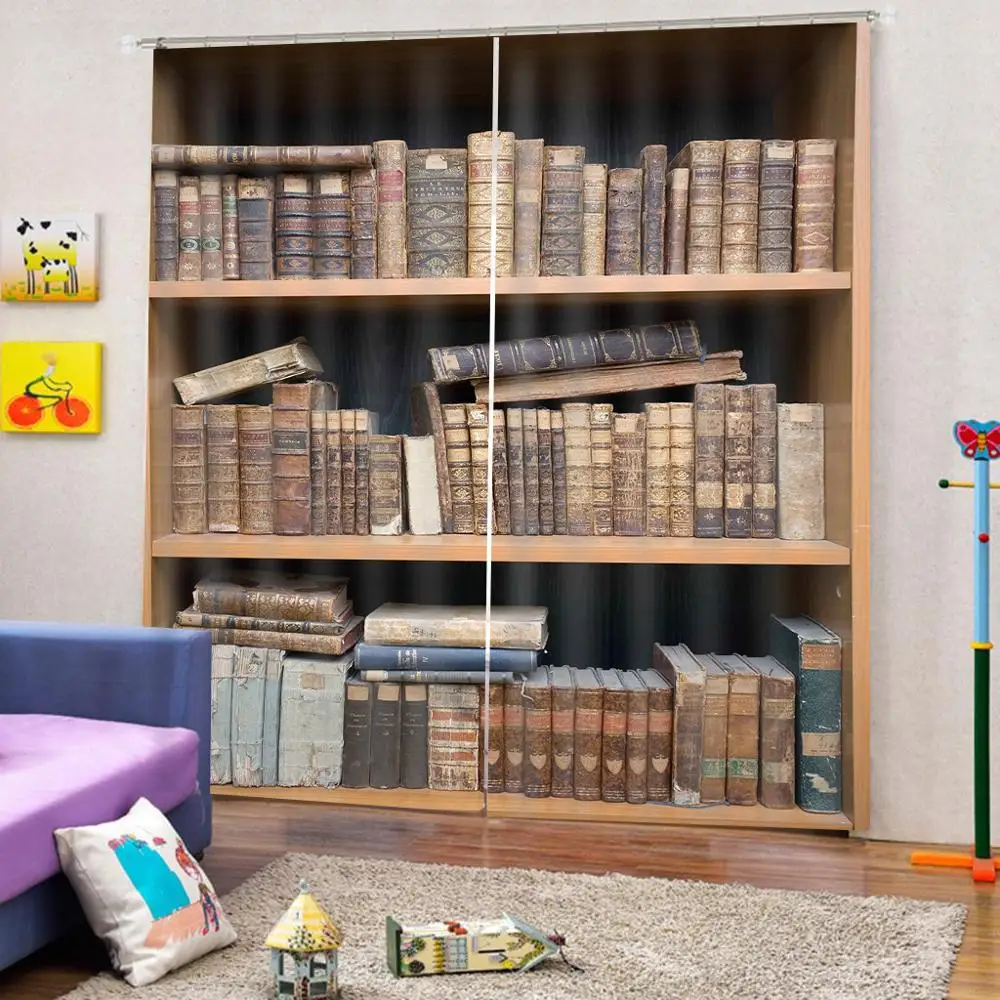 Высокое качество на заказ 3d занавески ткань книга для гостиной спальни отеля