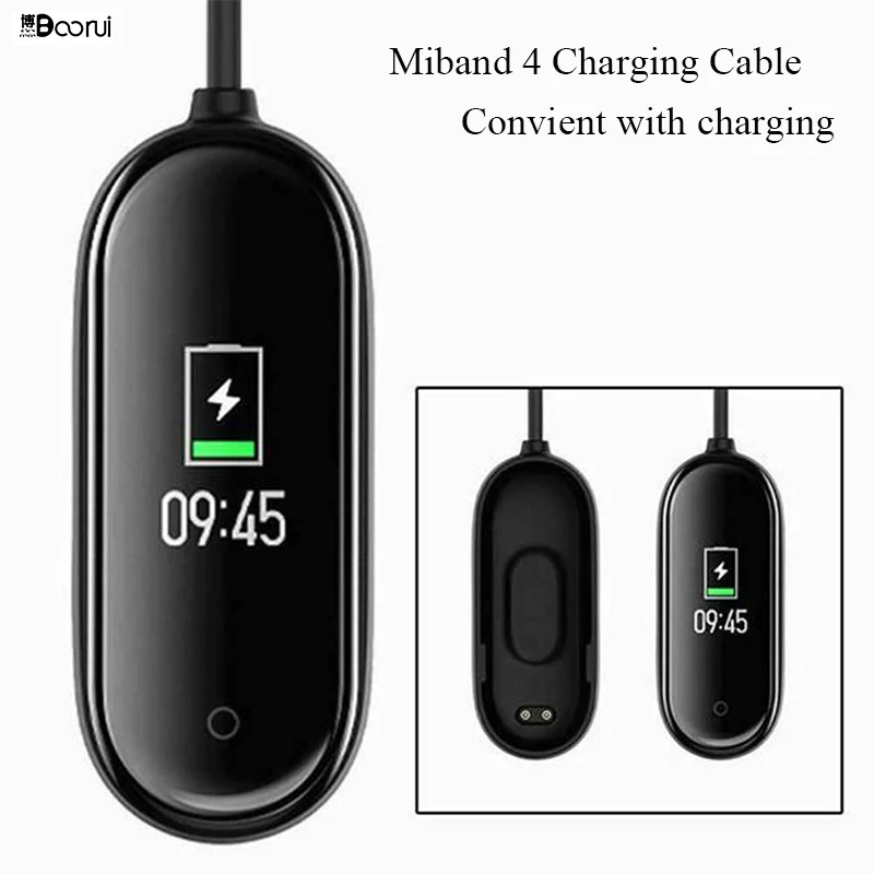 Зарядное устройство BOORUI для mi band 4 USB-кабель зарядки и передачи данных браслета