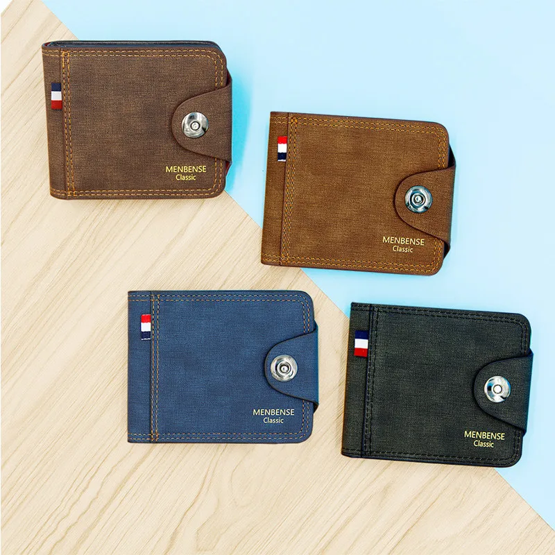 Мужской кошелек с магнитной пряжкой мужской скраб сумка для монет на молнии