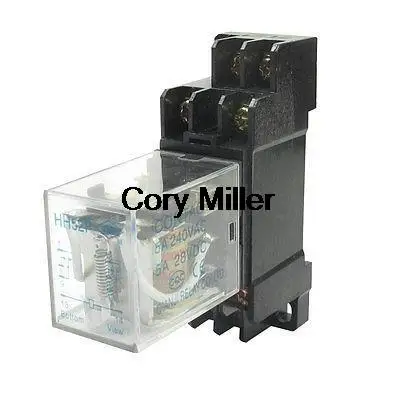 

AC 200 В/220 В 8-контактный Соединительный DPDT электромагнитное реле w 2-M4X10 розетка