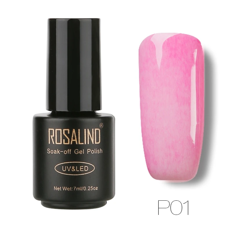 P01 ROSALIND 7 мл Лак для ногтей искусственный мех эффект P01-26 гель лак для ногтей Дизайн ногтей УФ светодиодный отмачиваемый гель белый лак набор для маникюра - Цвет: P01