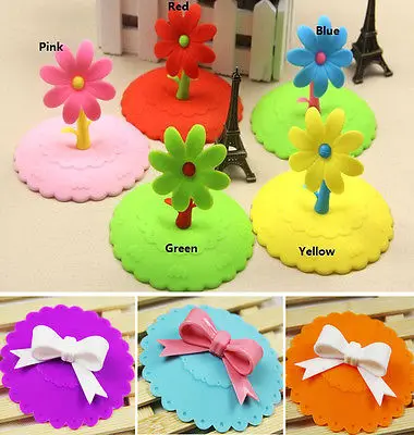 Силиконовый симпатичный Анти пыль чашка с подсолнухом для Кофе Герметичная