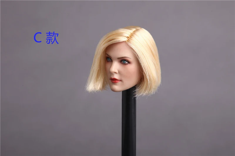 

1/6 Scale GC006 C Style Womens Head Sculpt with Curly Short Blond Hair for 12 Inches Figures Bodies