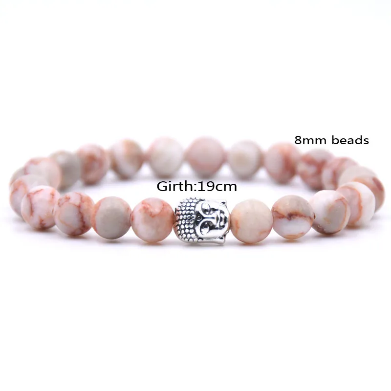Бусиной 8 мм Будда Браслеты для женщин и мужчин черный лавовый браслет ювелирные