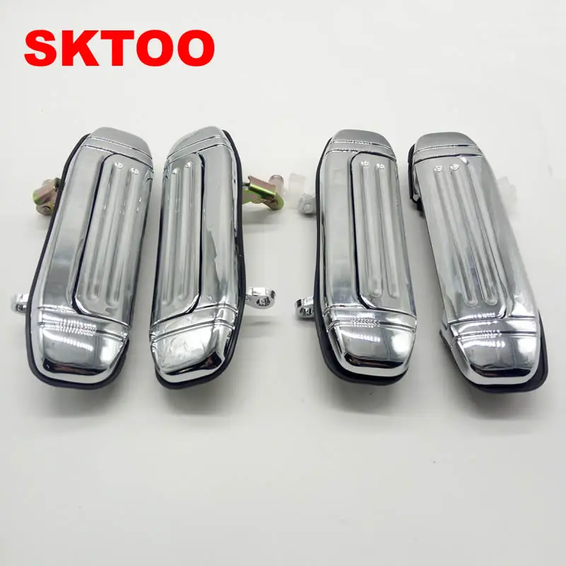

SKTOO 4pcs/sets For Mitsubishi Pajero 2 Accessories Chrome Door Handle V31 V32 V33 V43 V44 V45 V46 1991-1999 1996 1998 1992