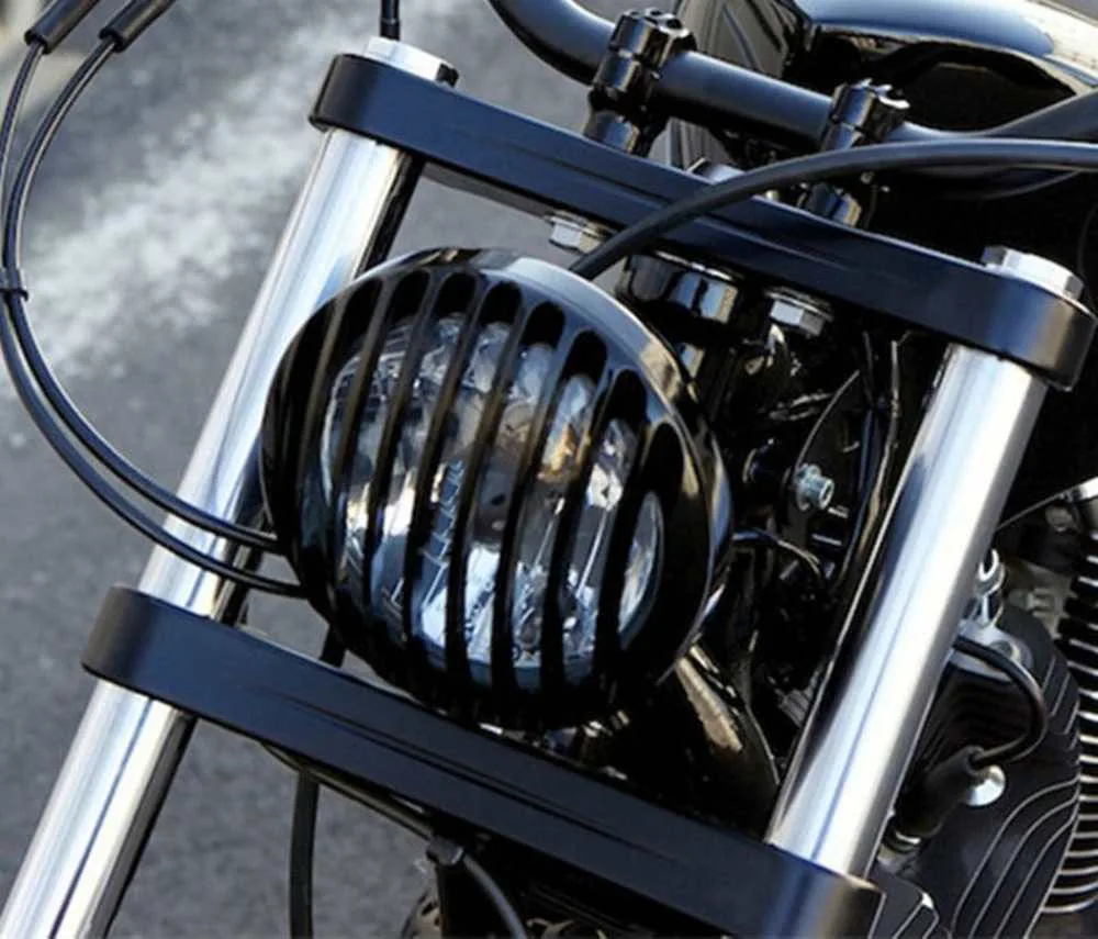 Круиз Мотоцикл 5 3/4 &quot металлическая фара с крышкой для гриля Yamaha XV250 750 Drag Star 400