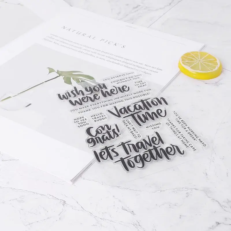 ПВХ прозрачное печатное изображение DIY скрапбук Фотоальбом Карта Дневник Декор