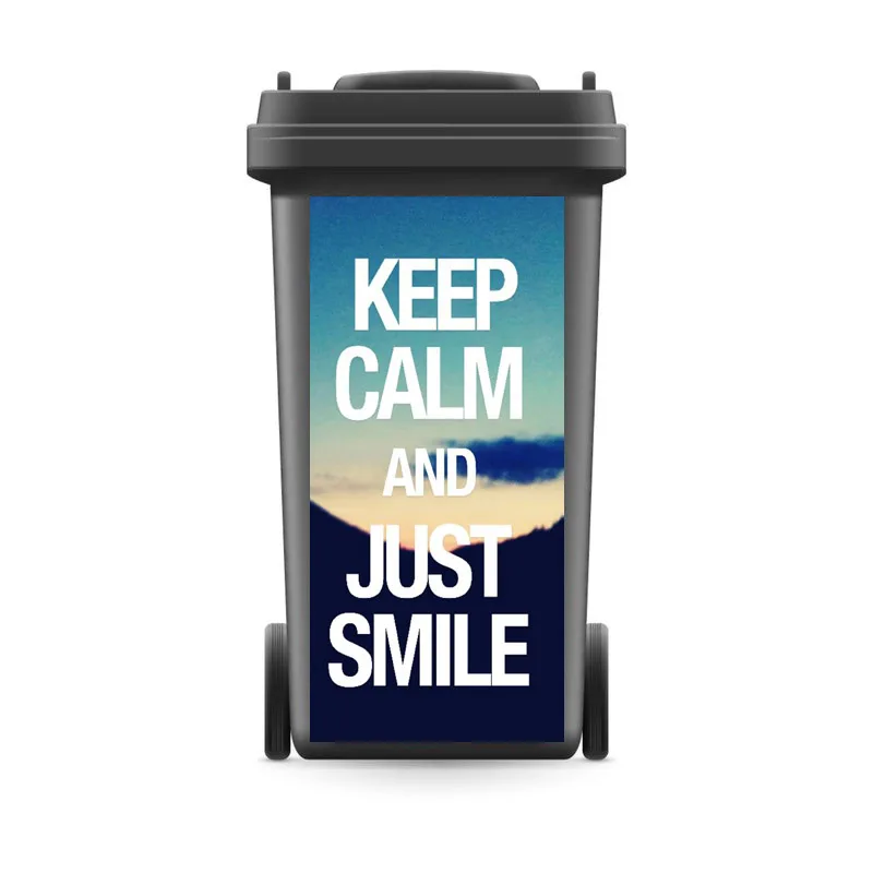 DIY Творческий 3D мусорное ведро Стикеры и надписью Keep Calm просто УЛЫБКА настенные