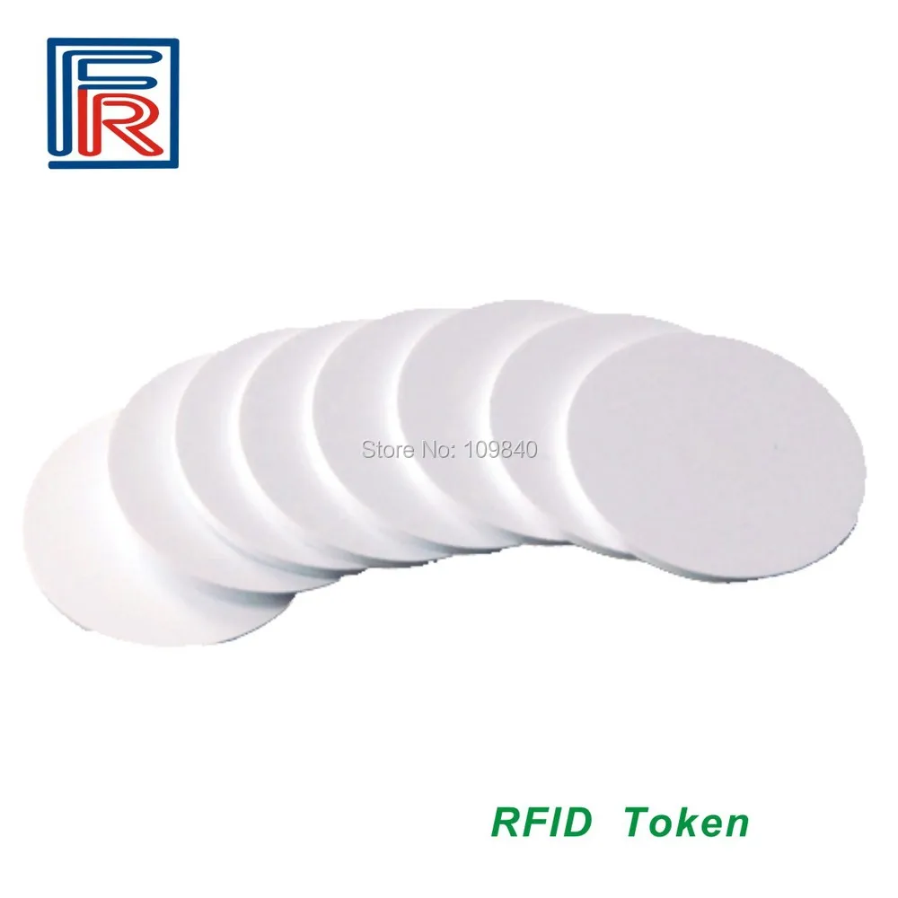 

13,56 МГц RFID жетон ПВХ тег с совместимым M1 S50 чип ISO14443A 25 мм диаметр 100 шт