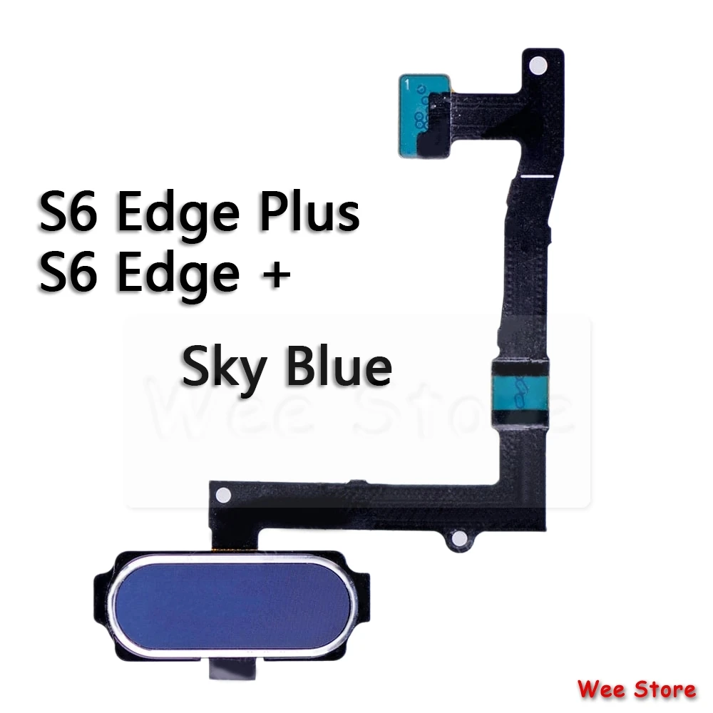 Для samsung Galaxy S6 Edge Plus G920f G925h G928f G920v G920t G920s домашняя кнопка датчик отпечатков пальцев гибкий кабель - Цвет: S6 Plus Sky Blue