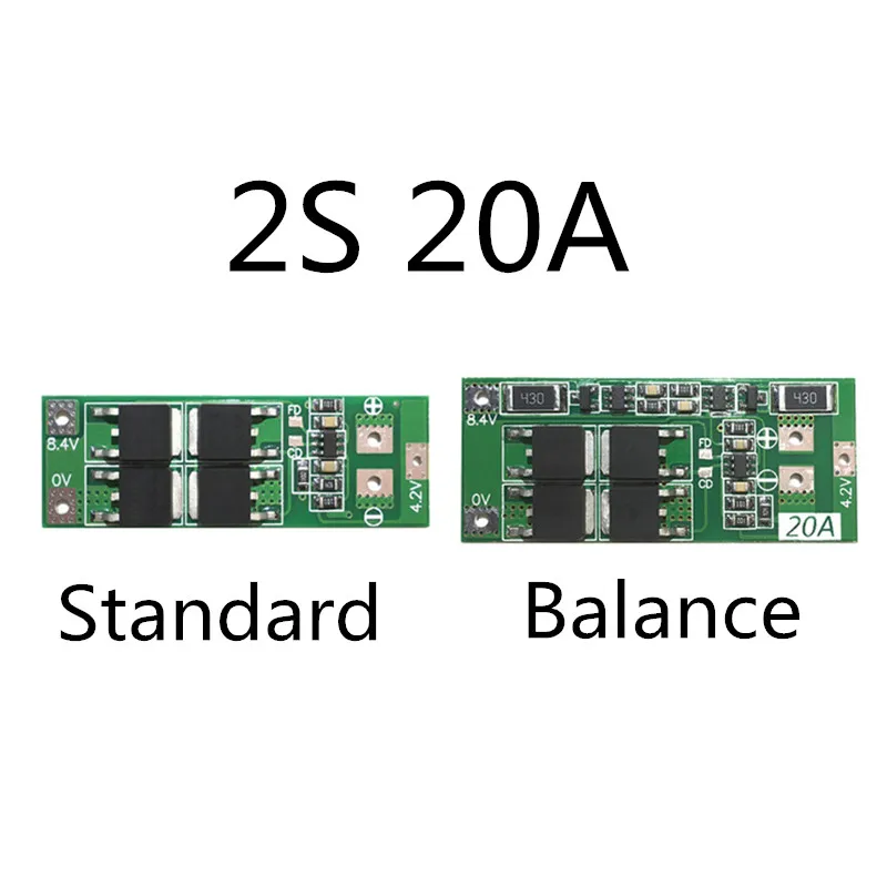2S 20A 7,4 V 8,4 V 18650 Защитная плата литиевой батареи/стандарт BMS платы/баланс