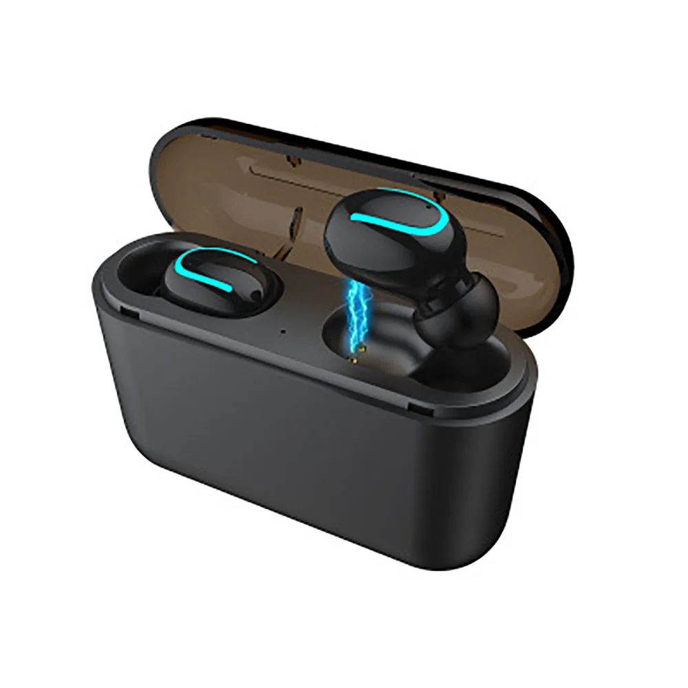 Q32 pair black Оригинальные наушники Bluetooth 5,0 TWS беспроводные наушники Blutooth наушники Handsfree спортивные наушники игровая гарнитура телефон - Цвет: Q32 pair black