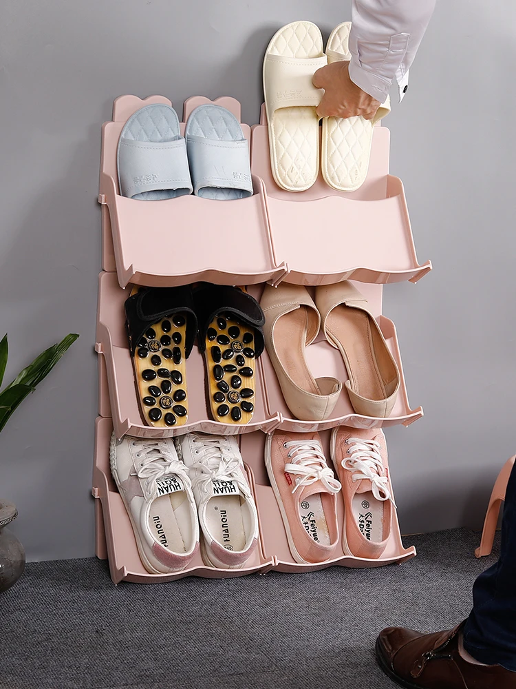Storage Holder Multi-layer Stackable Shoe Rack Doorway Household Plastic Support Dormitory Layered Finishing Small | Дом и сад