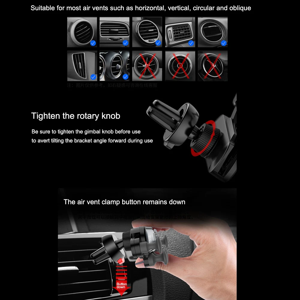 Universal Car Phone Holder for Phone In Car Air Vent Mount Stand Auto Accessories