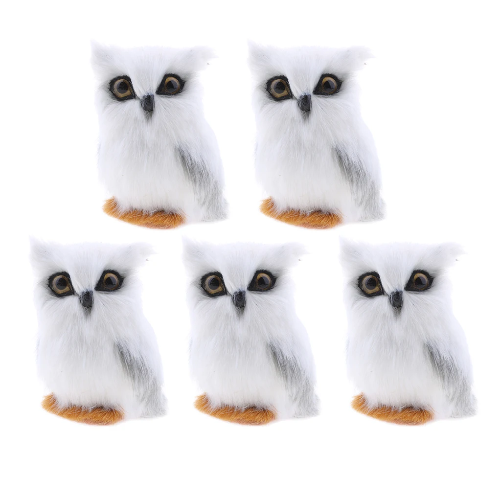 5 шт. имитация совы украшение для дома искусственная сова белый|Садовые статуи и