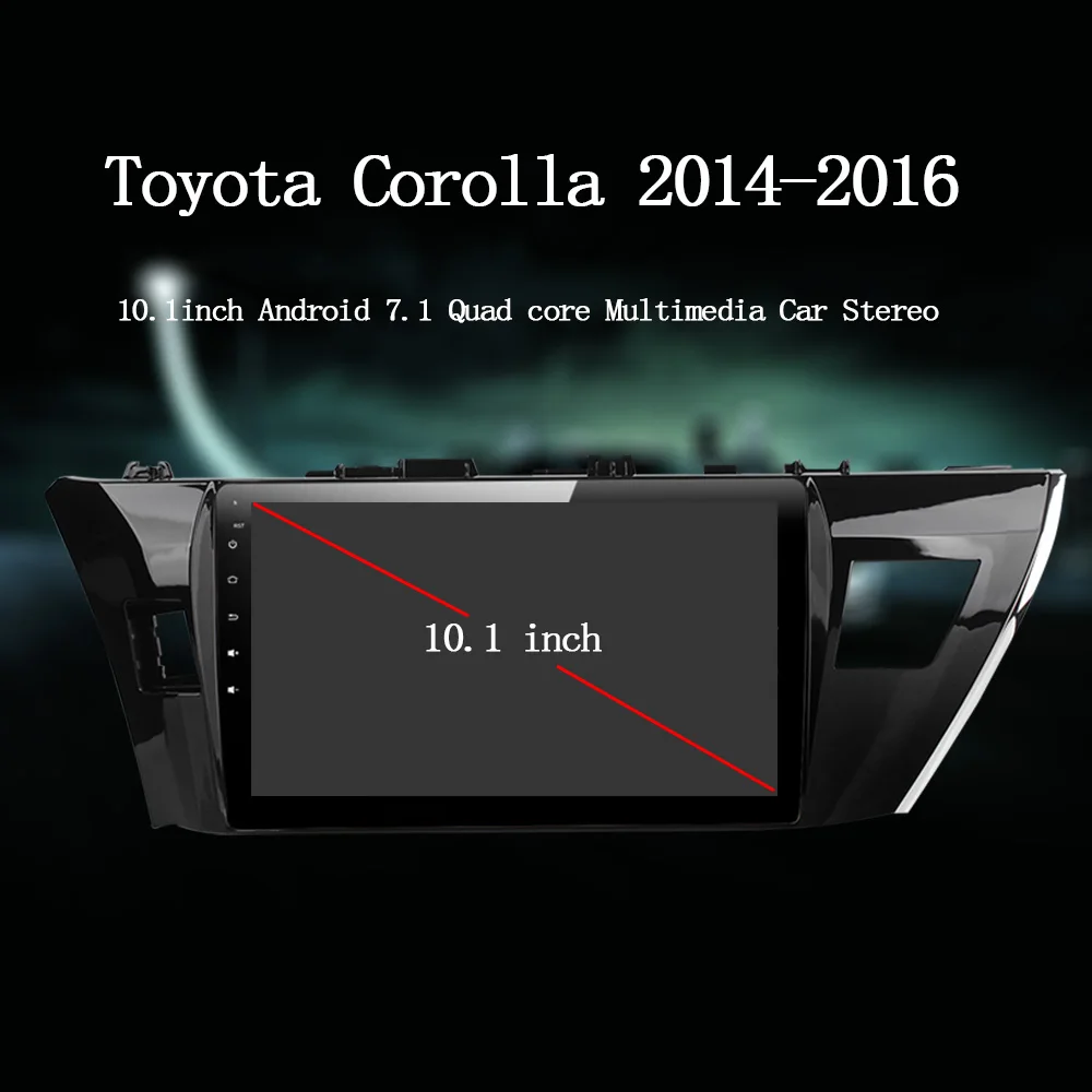 JIUYIN 10 дюймов Android 7,1 автомобильный dvd-плеер gps для мультимедиа Toyota Corolla навигация видео аудио плеер