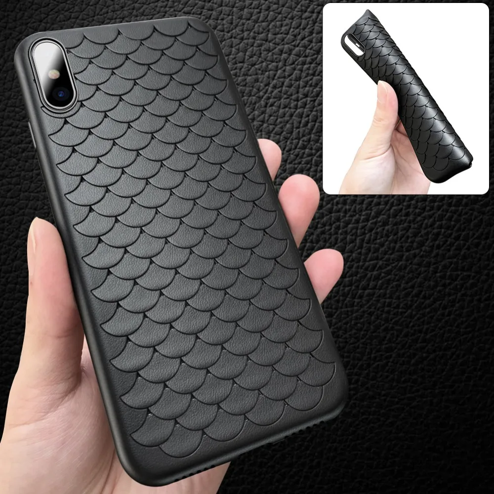 Weaving Grid Case For iPhone X Luxury Woven Soft TPU Cases 6 6S 7 8 Plus Cover Fish Scale Phone Coque |
