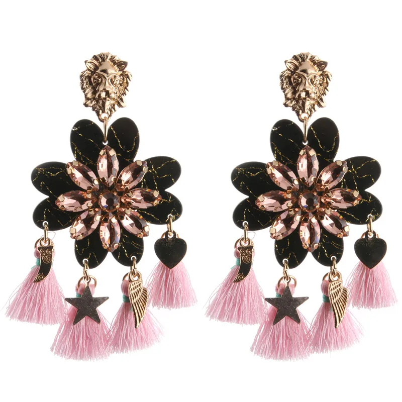 Новые висячие серьги NeeFu WoFu из смолы с кисточками большие для женщин большая