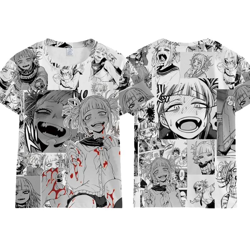 Аниме Toga Himiko Костюм для косплея Футболка с надписью My Hero academic Boku no Akademia