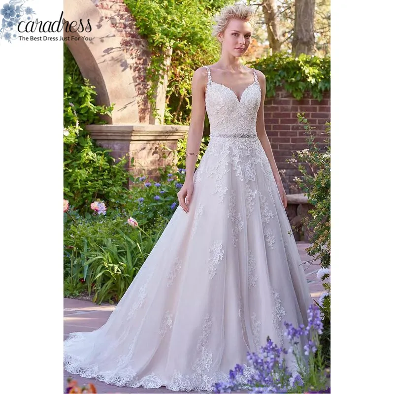 2017 New Elegant Lace Wedding Dresses Backless Sweetheart Appliques Gowns Beaded Belt Garden Arabic Bridal Vestios | Свадьбы и