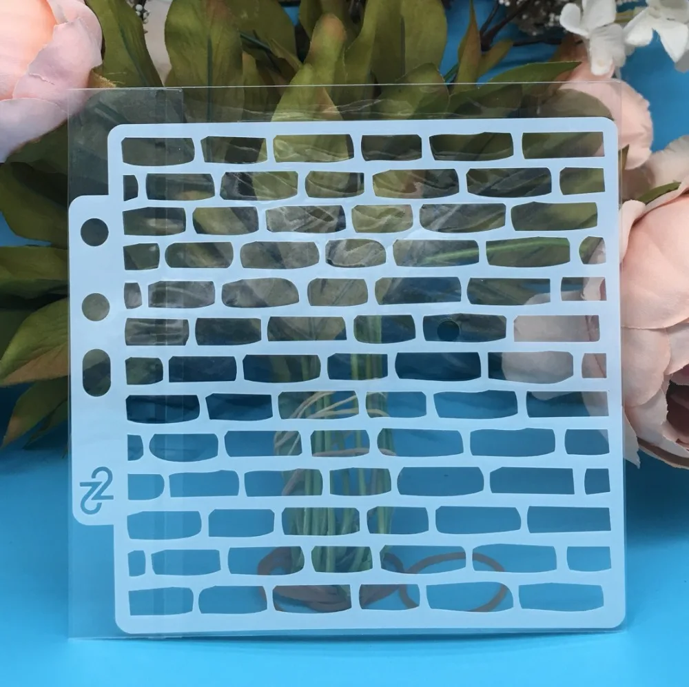 

5.1inch New Brick Wall DIY Layering Stencils Painting Scrapbook Coloring Embossing Album Decorative Card Template