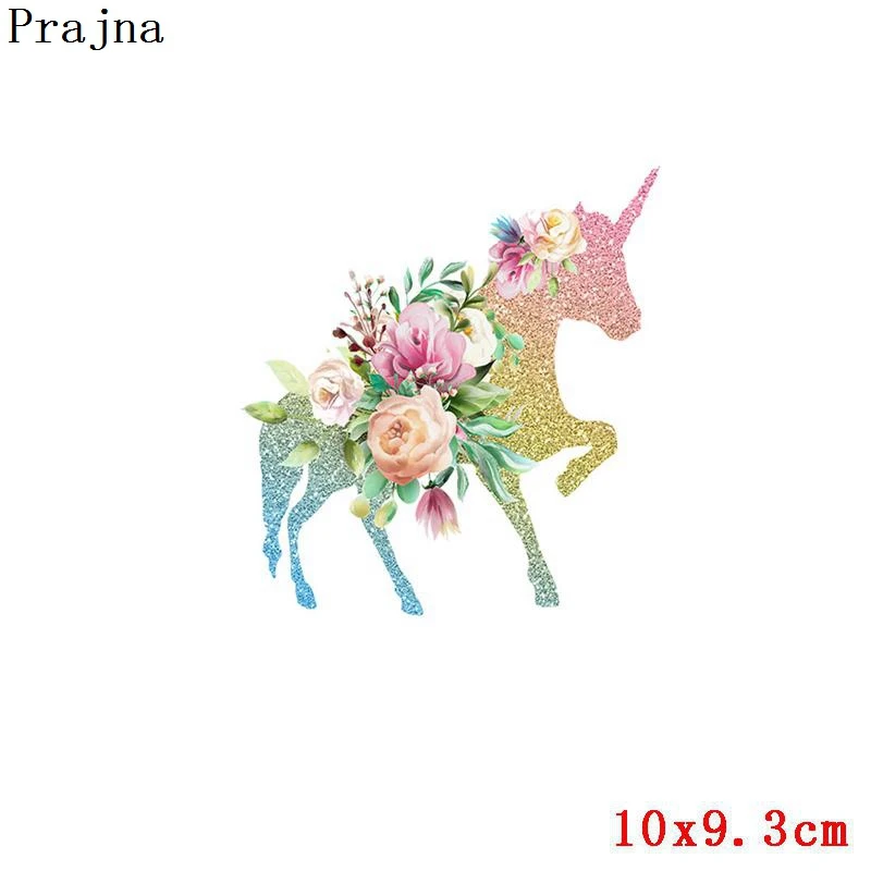 Prajna, с единорогом утюжок на теплопередаче Винил Мультфильм глажка термонаклейки на детей футболка DIY патчи для аппликация на одежду - Цвет: Шоколад Цвет